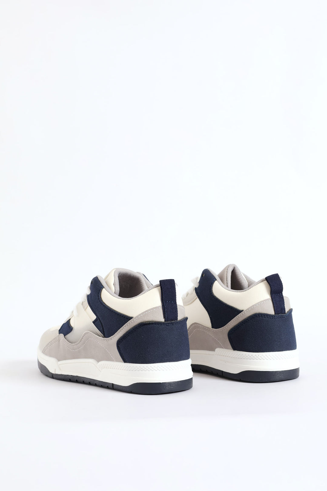 Boys Mid-Top Sneaker - White/Navy