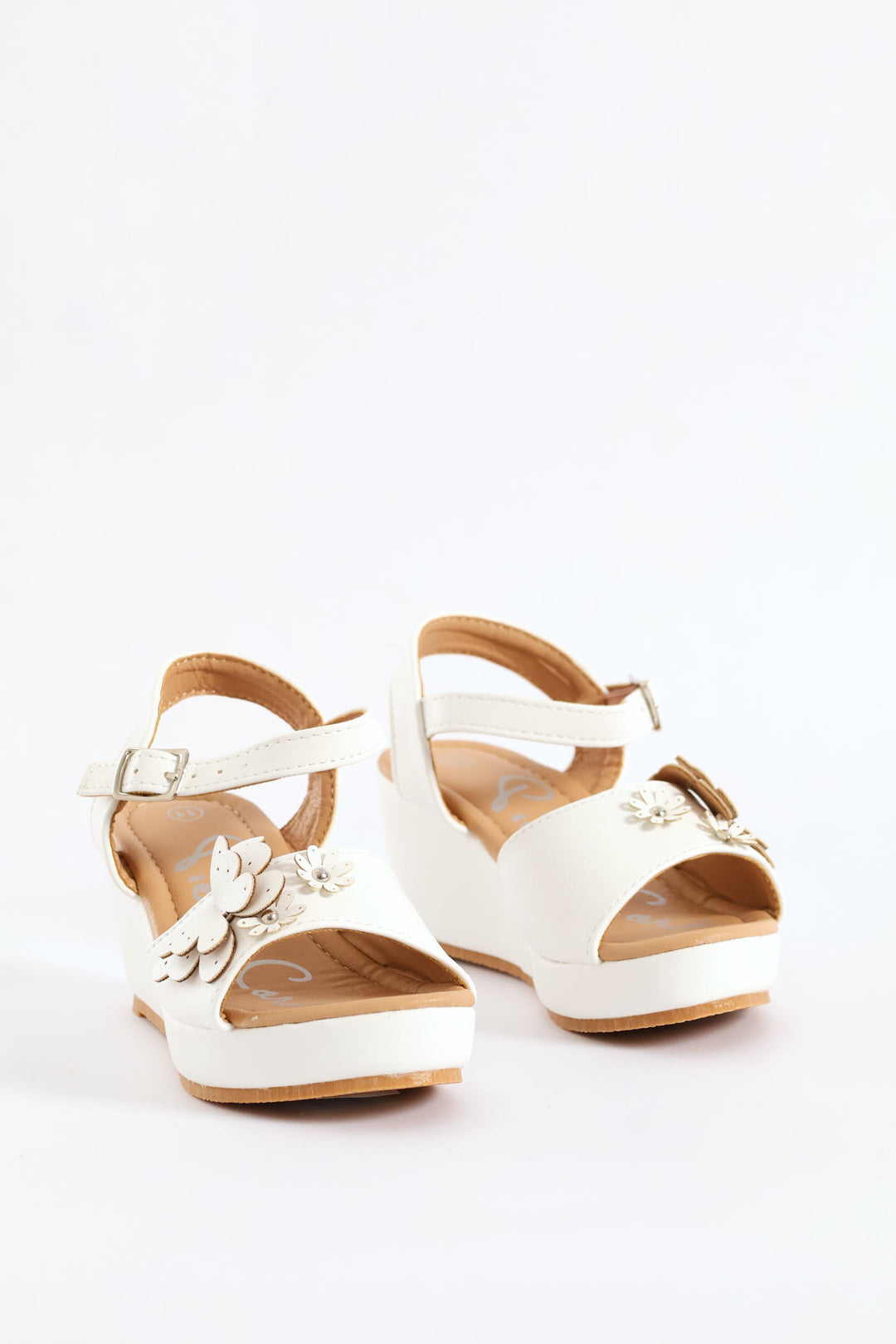 Girls Wedge Sandal - White