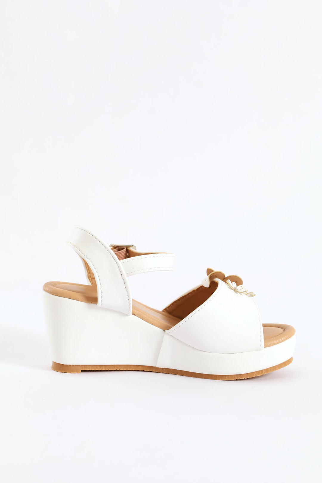 Girls Wedge Sandal - White