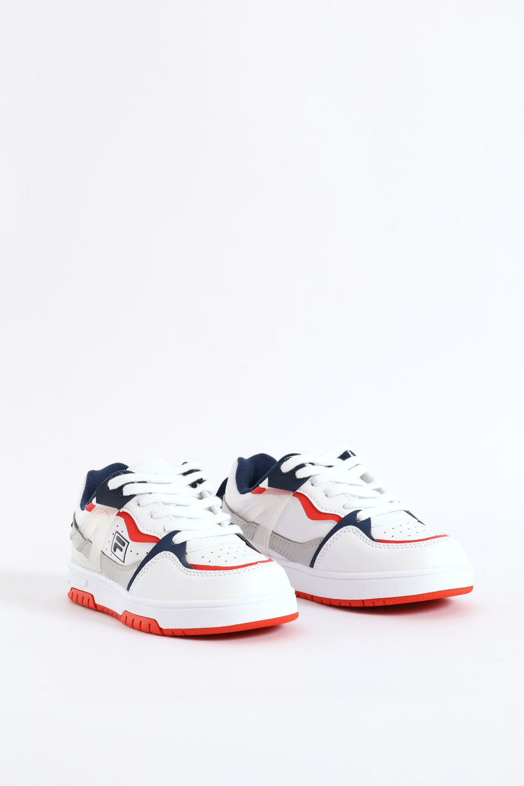 Boys Lilo Court Sneaker - White/Red