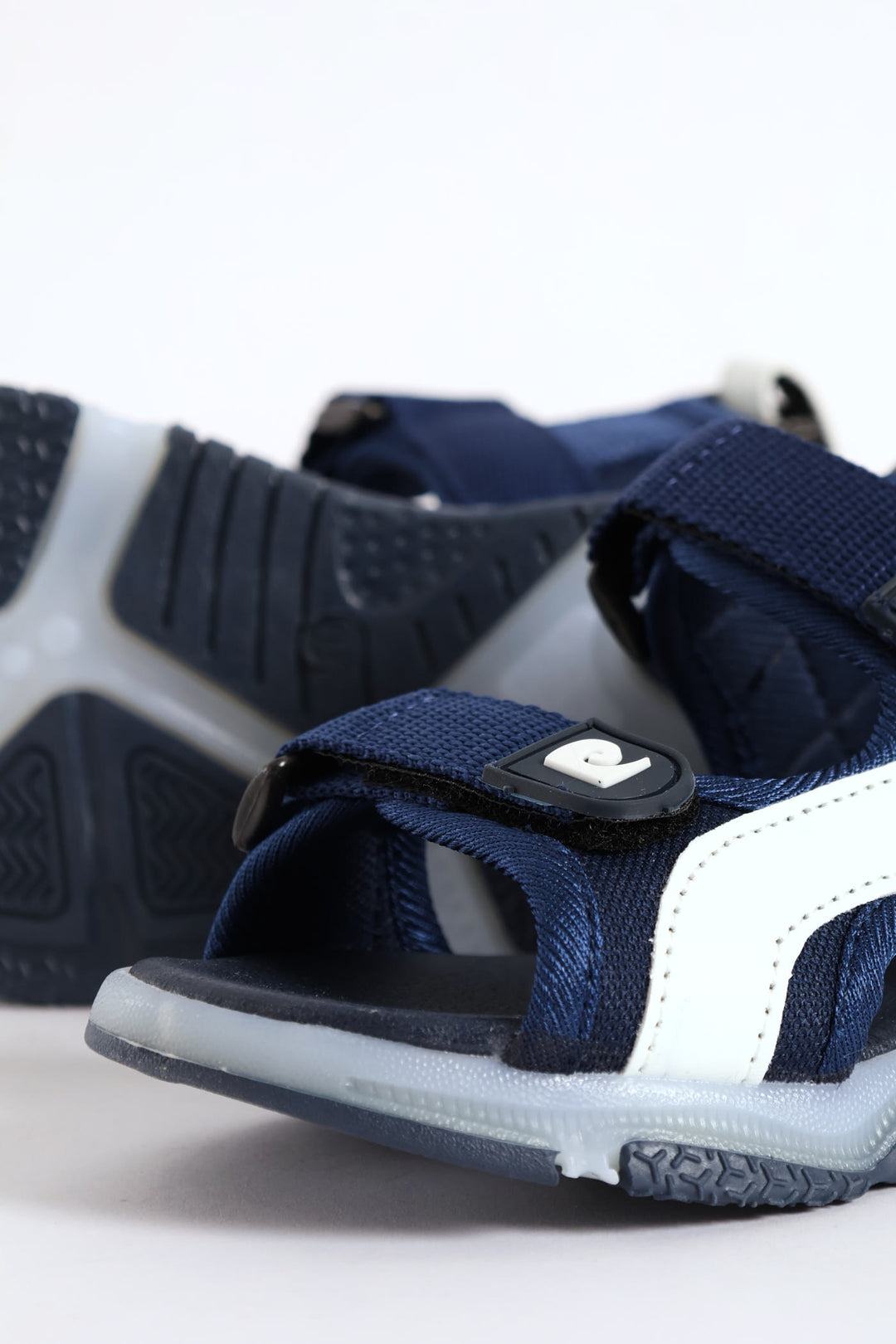 Boys Lightup Open Toe Adventure Sandal - Navy