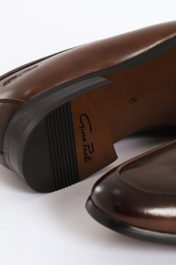 Laser Detail Vamp Penny Moccasin - Brown