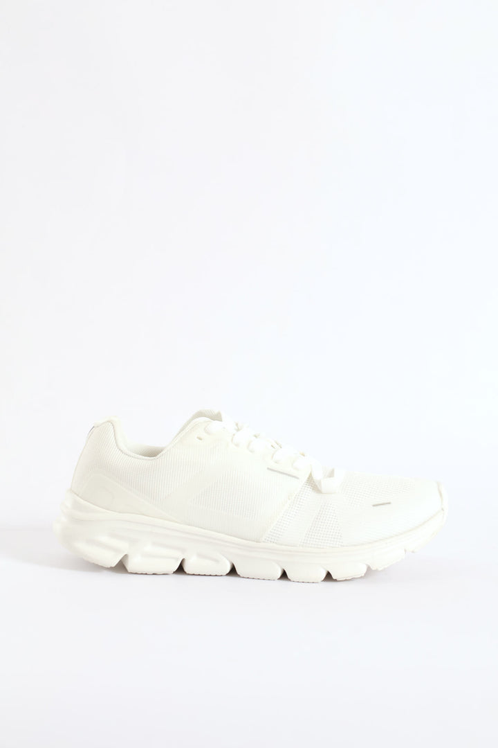 Mesh Lace Up Trainer - White