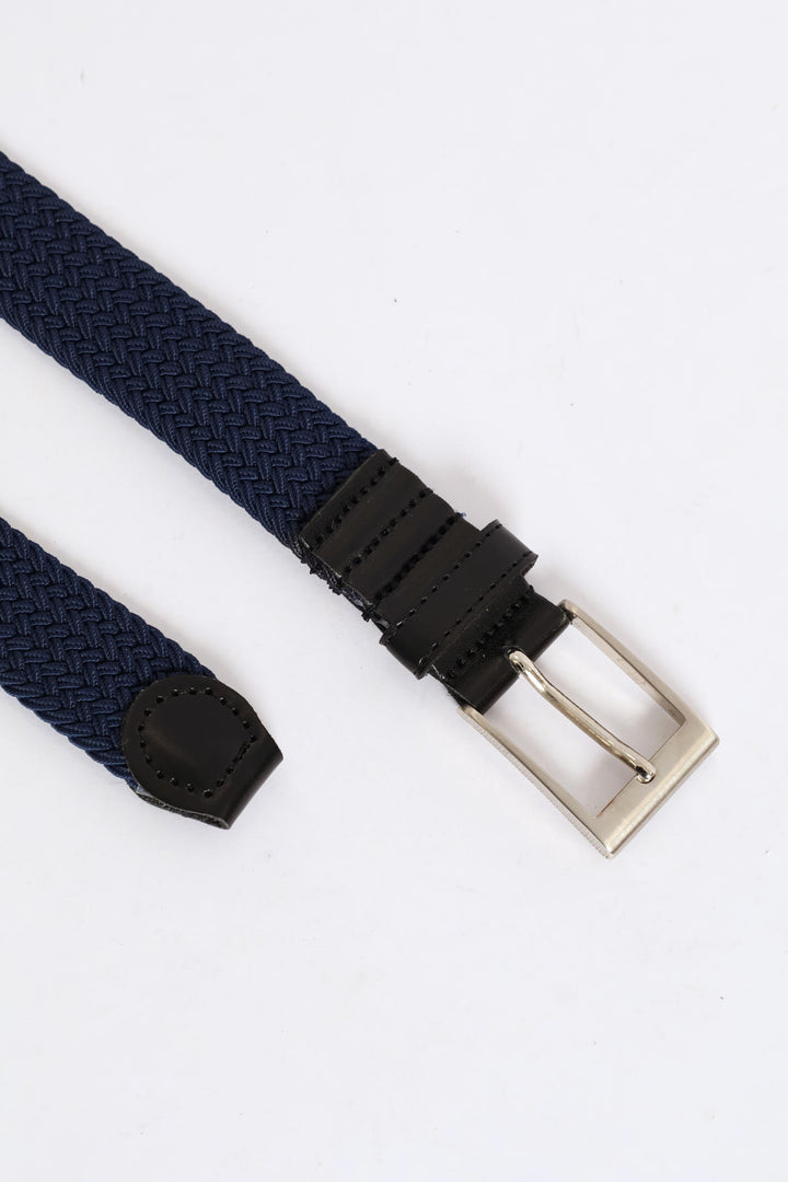 Boys Elasticated Belt - Navy