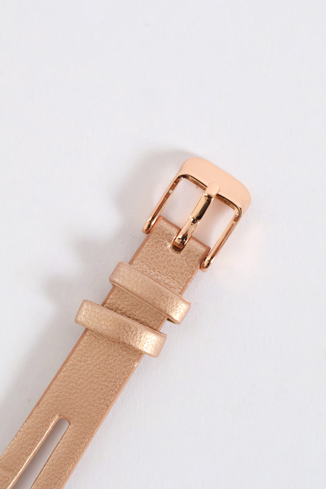 Diamante Watch With Cutout Strap - Rose Gold