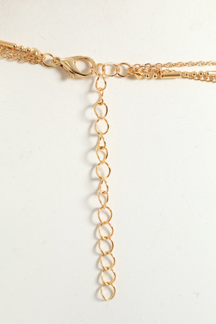 3 Layer Small Disc Necklace - Gold