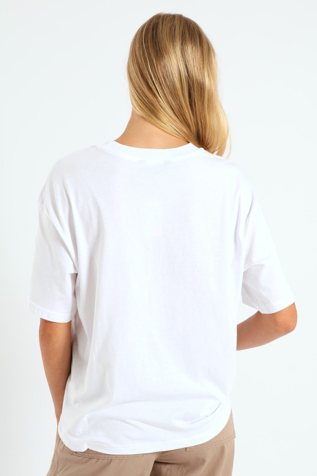 Oversized Printed Tee - White
