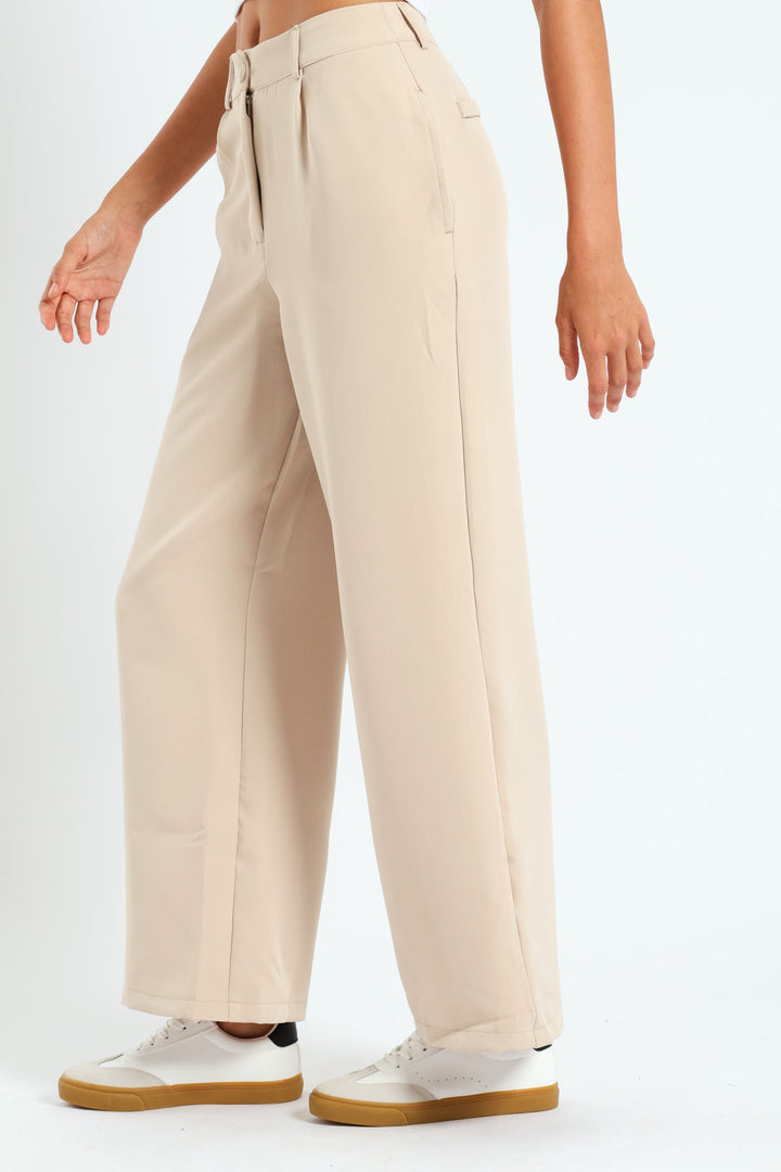 Pleat Puddle Pants - Stone