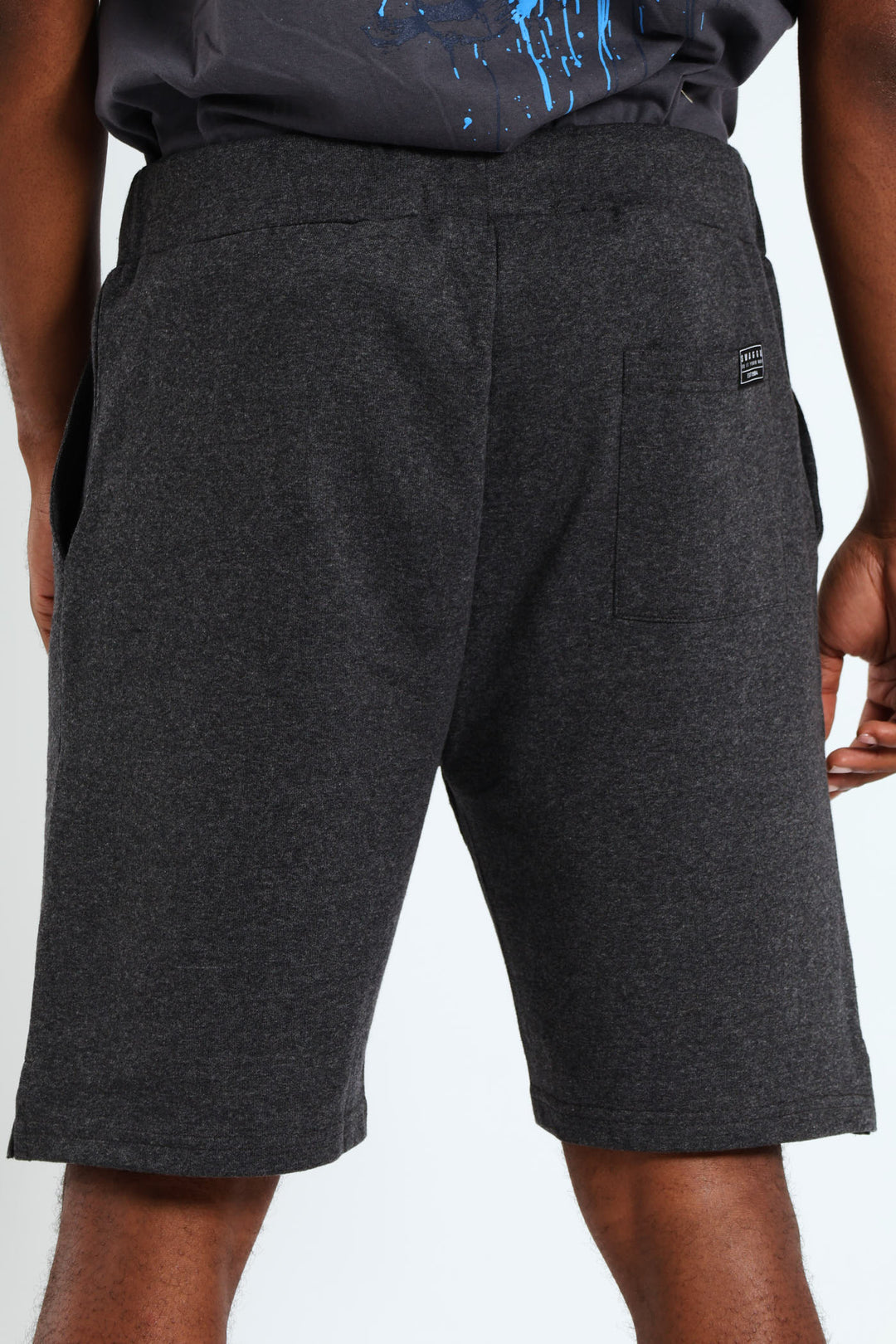Fleece Slant Pocket Short - Charcoal