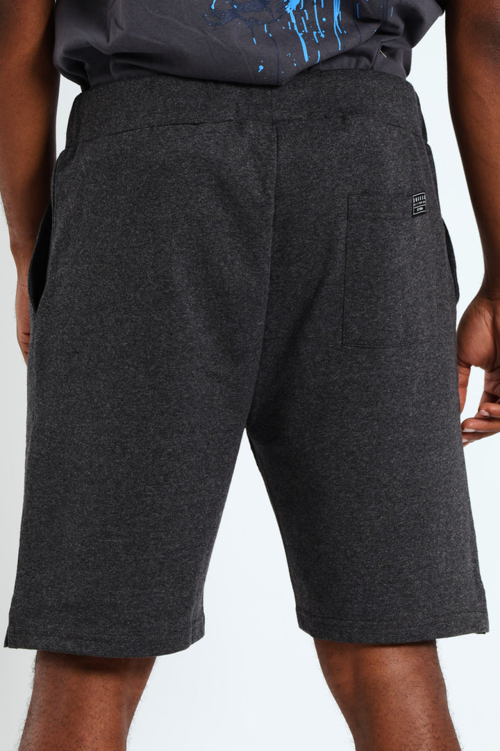 Fleece Slant Pocket Short - Charcoal