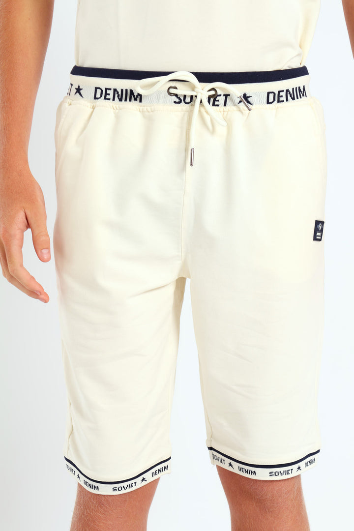 Boys Element Track Short - Cream