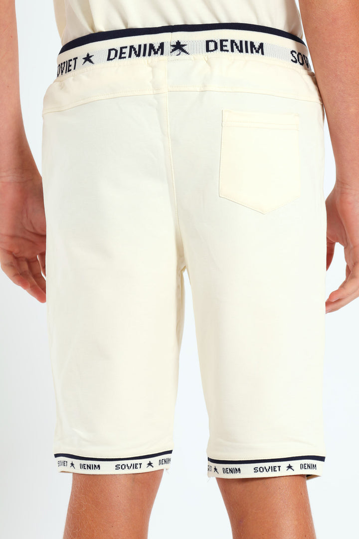 Boys Element Track Short - Cream