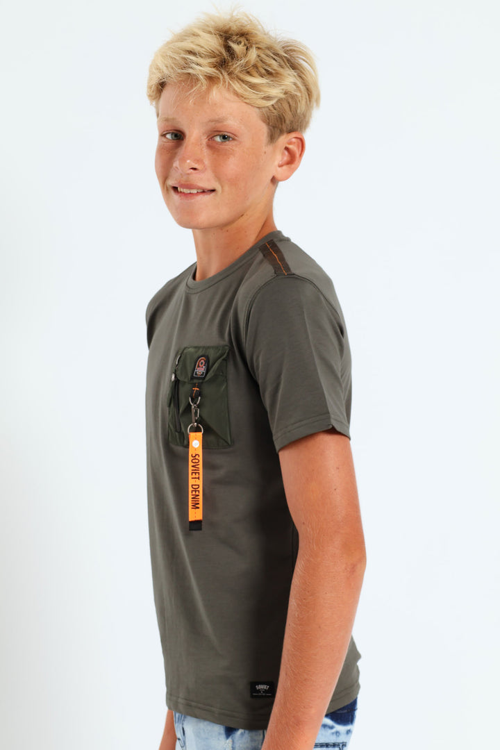 Boys Flawless Crew Neck Tee - Khaki
