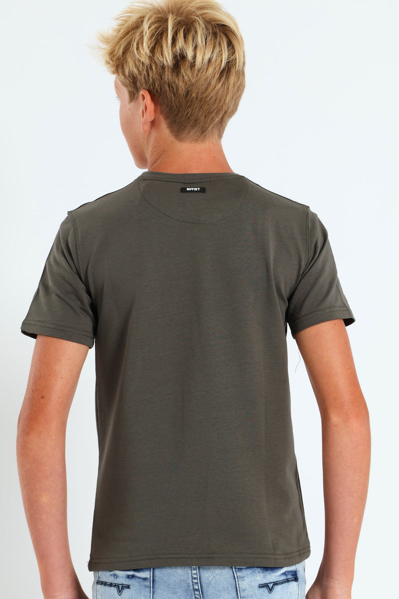 Boys Flawless Crew Neck Tee - Khaki