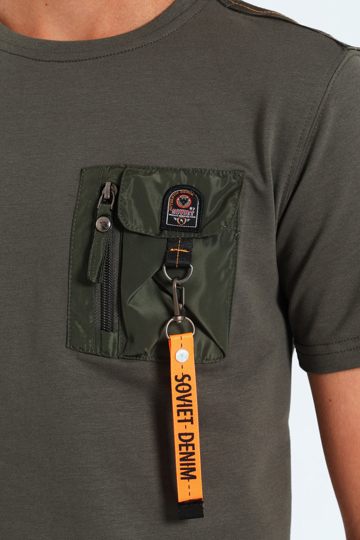 Boys Flawless Crew Neck Tee - Khaki