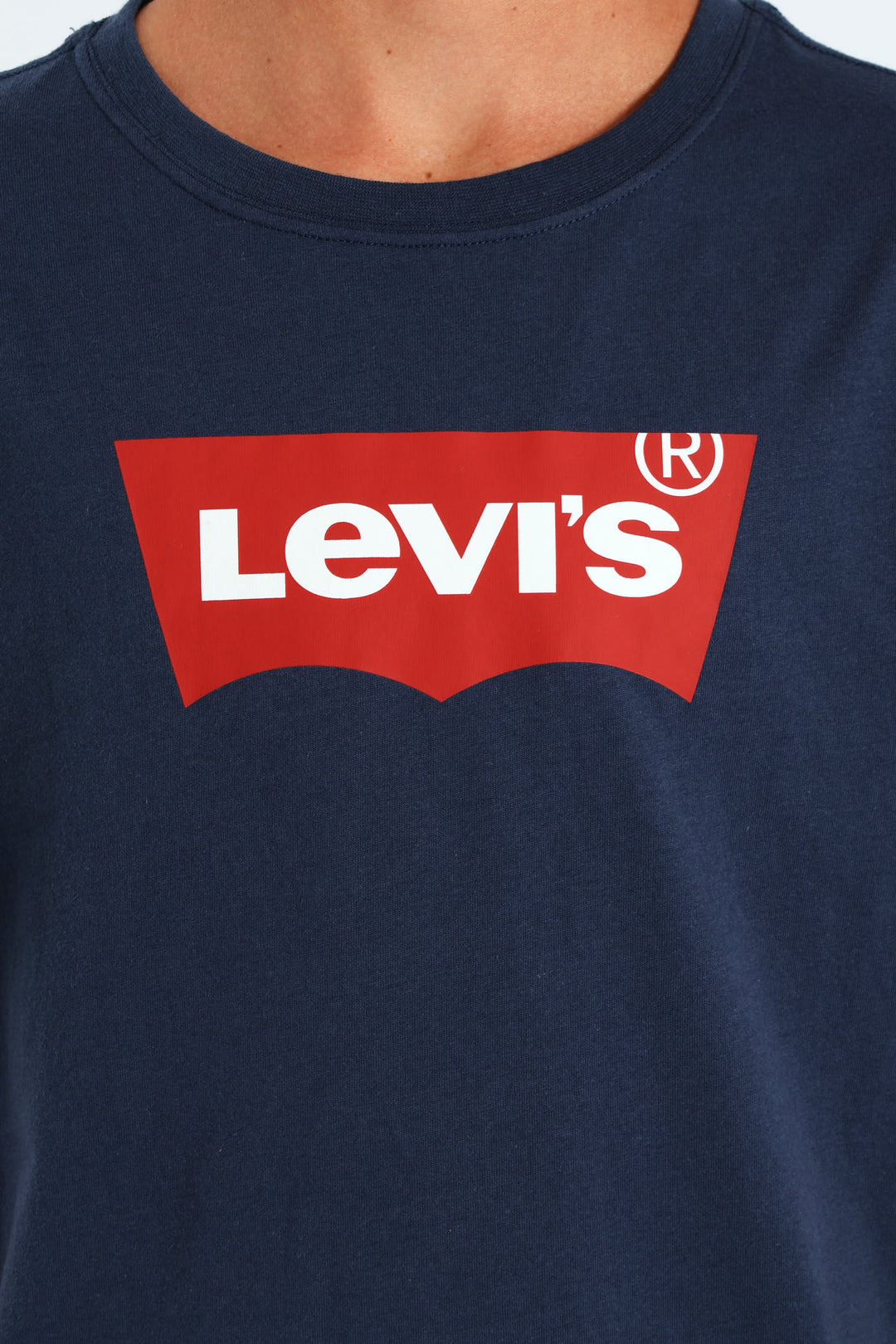 Boys Core Bat Logo Print Tee - Navy