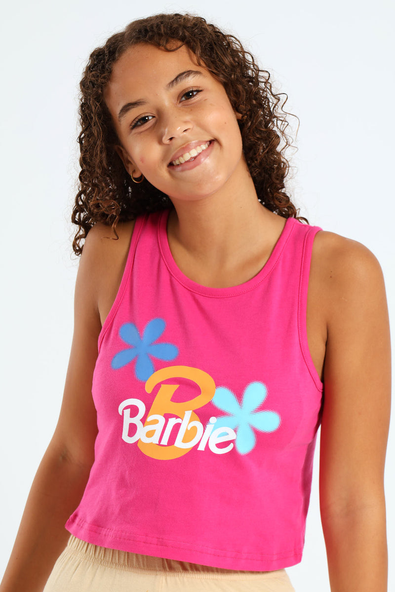 Girls Barbie Vest - Cerise