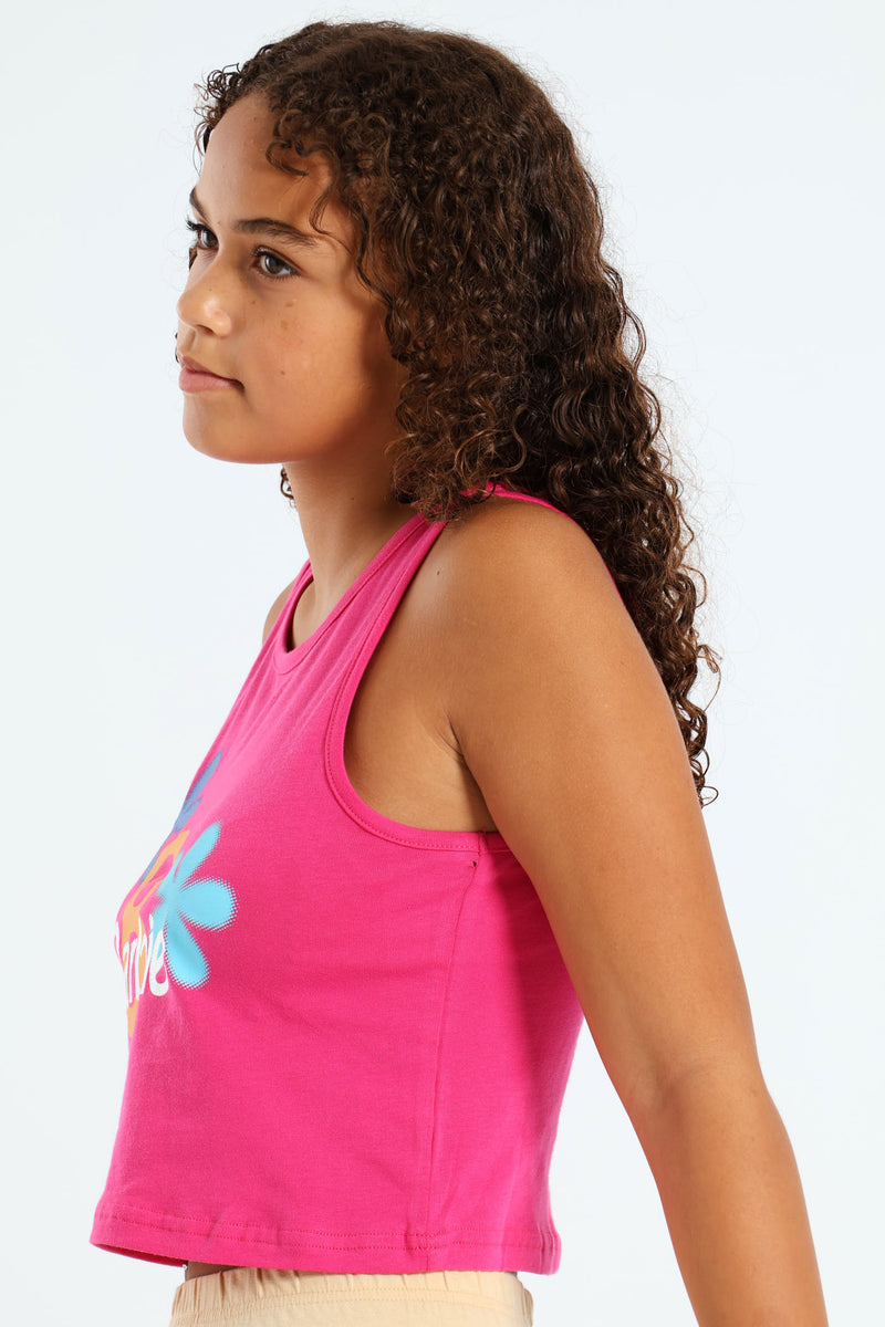 Girls Barbie Vest - Cerise