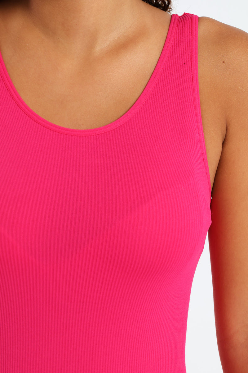 Girls Seamless Leotard - Cerise