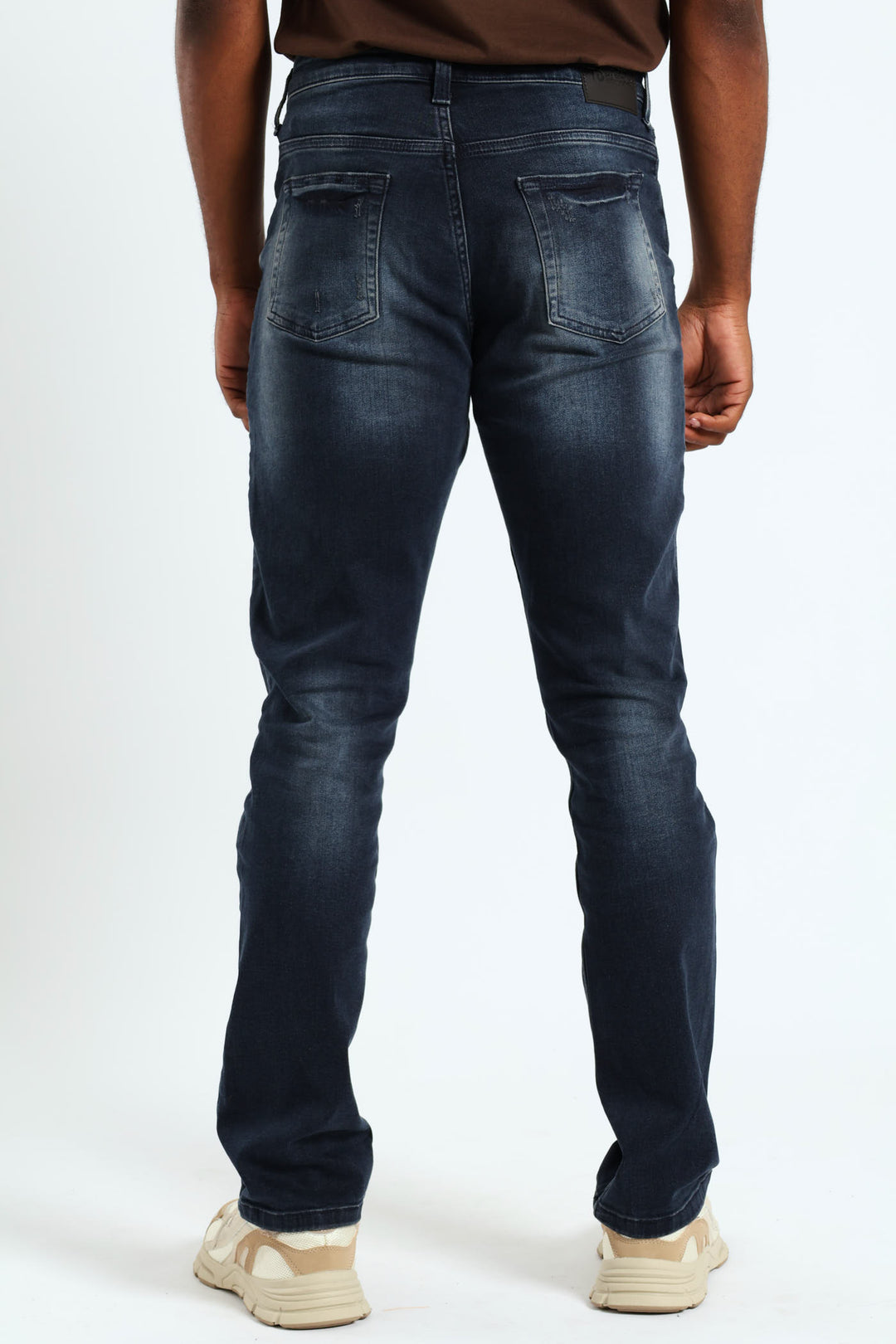 Ripped Slim Fashion Denim - Blue/Black