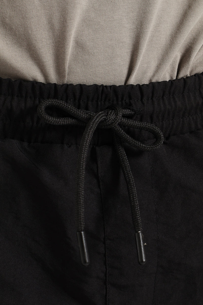 Nylon Cargo Pull On Short - Black