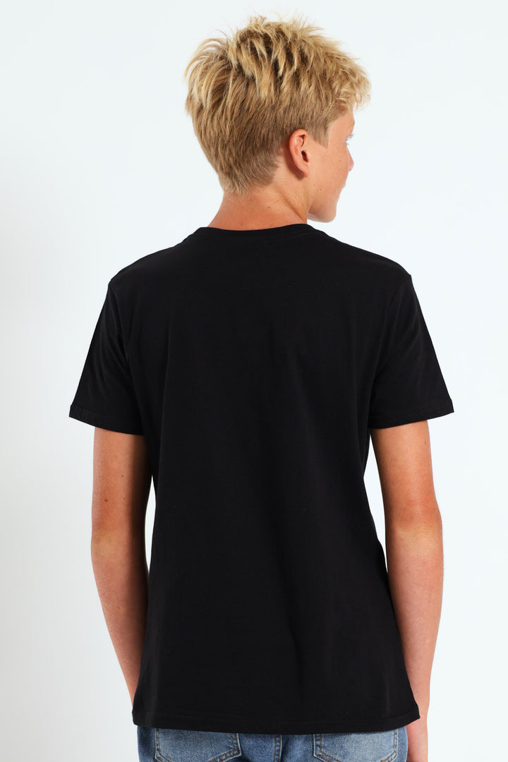 Boys Ronaldo 7 Tee - Black