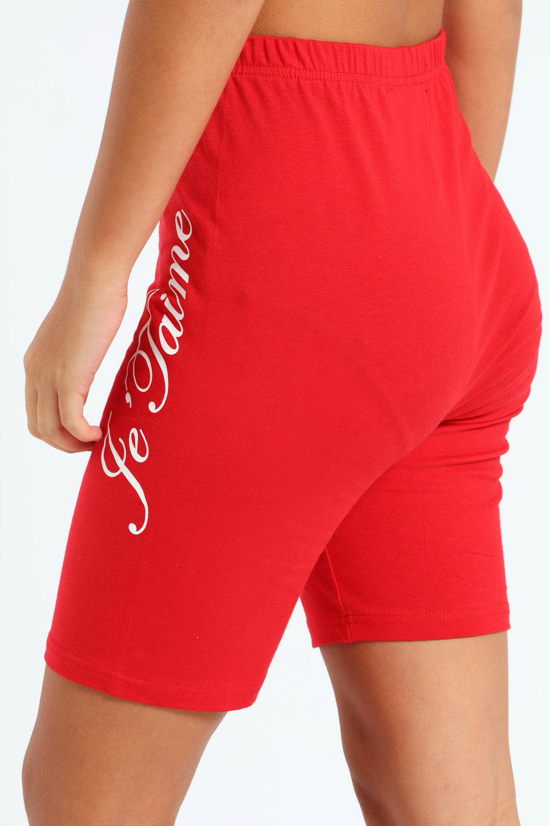 Girls Je T'aime Cycle Short - Red