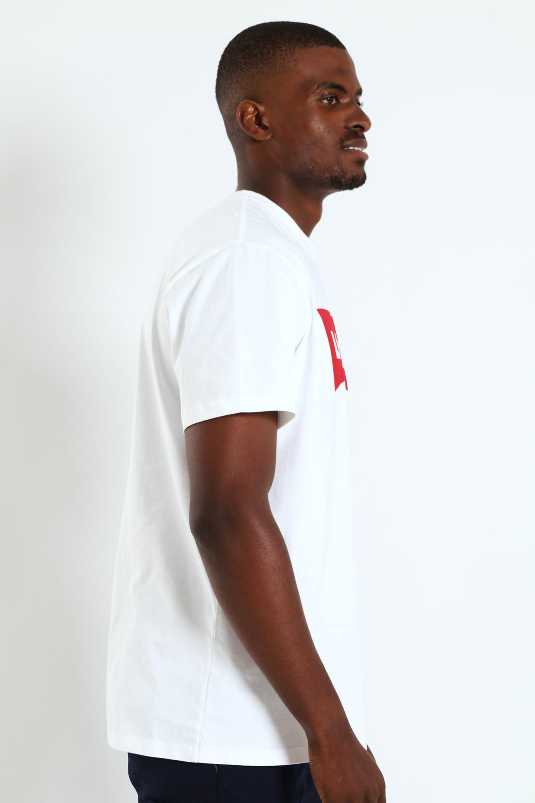 Graphic Set-In Neck Tee - White