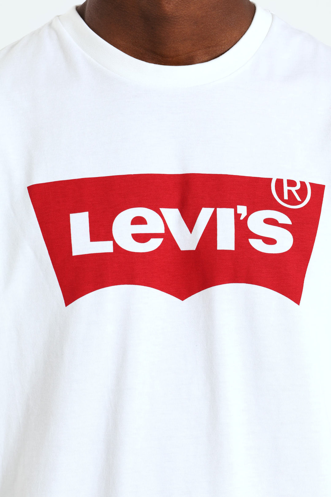 Graphic Set-In Neck Tee - White