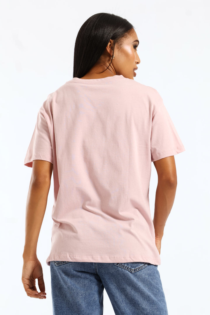 Butterfly Floral Icon Tee - Mauve