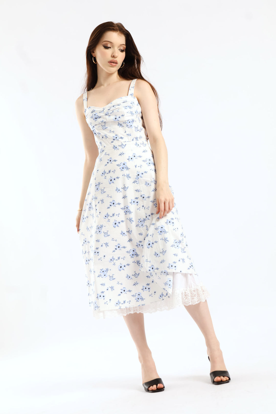 Sleeveless Fit & Flare Maxi Dress - Ivory