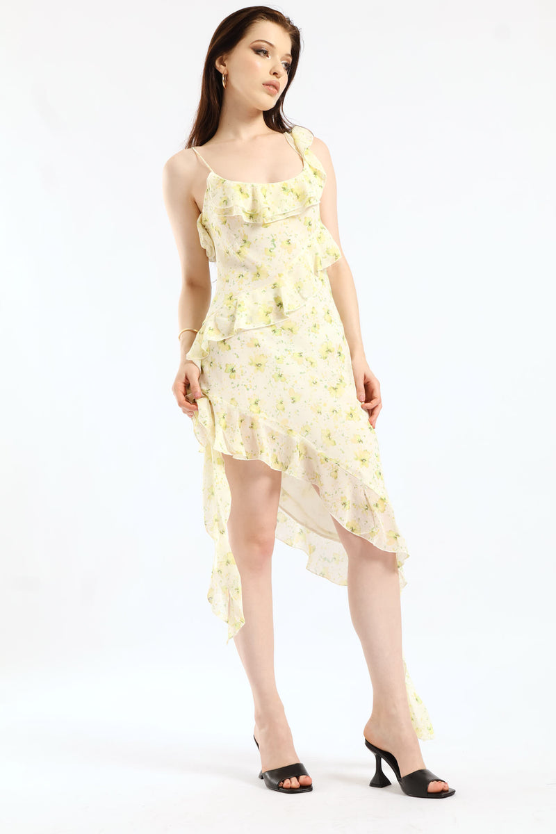 Sleeveless Midi Slip Dress - Multi