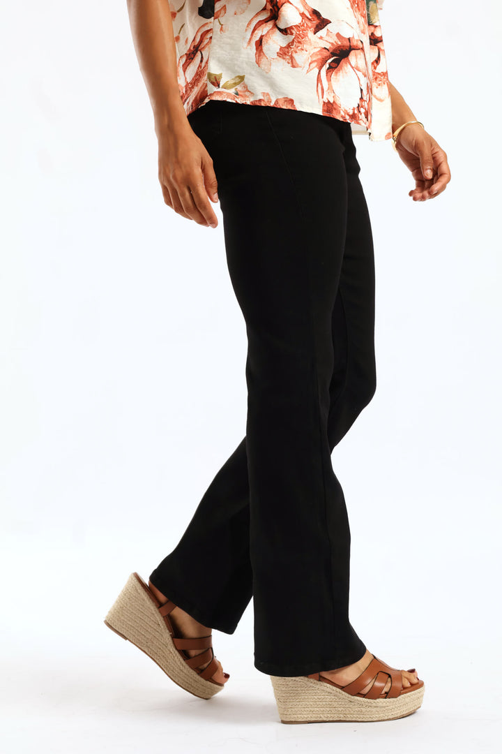 High Waist Bootleg Jean - Black