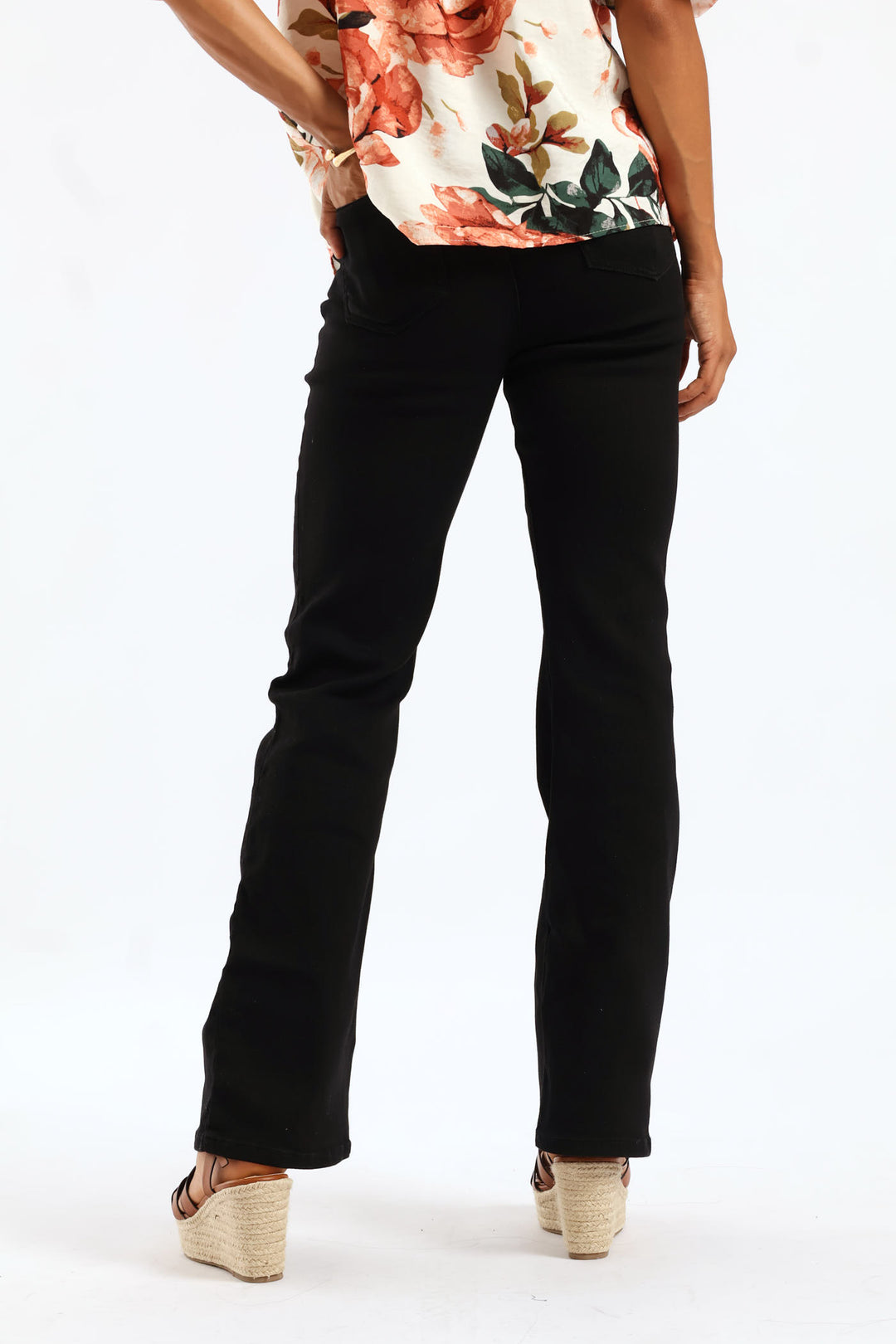 High Waist Bootleg Jean - Black