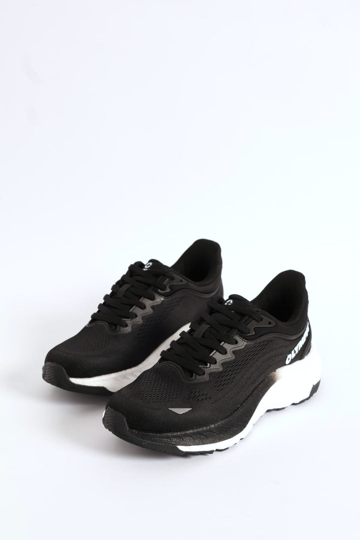 The Streak Lace Up Trainer - Black/White