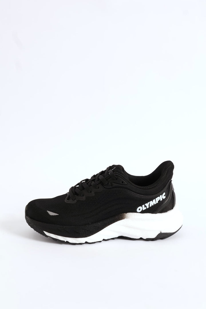 The Streak Lace Up Trainer - Black/White