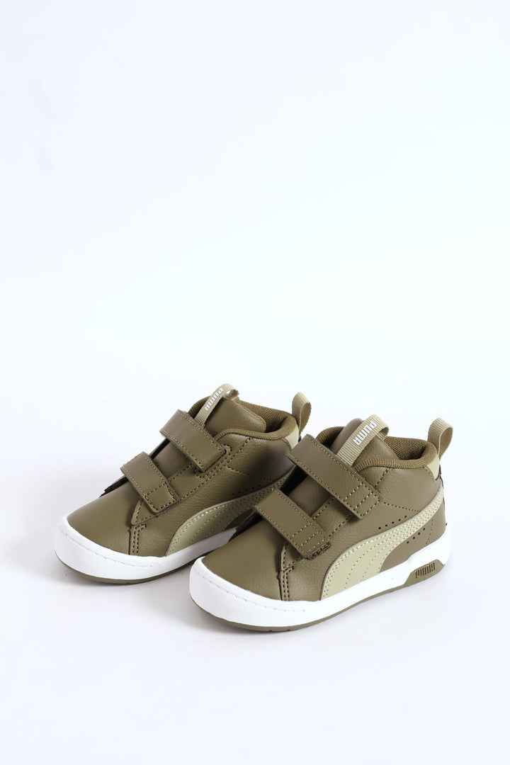 Pre-Boys Multiflex 2 Mid Sl V Sneaker - Olive