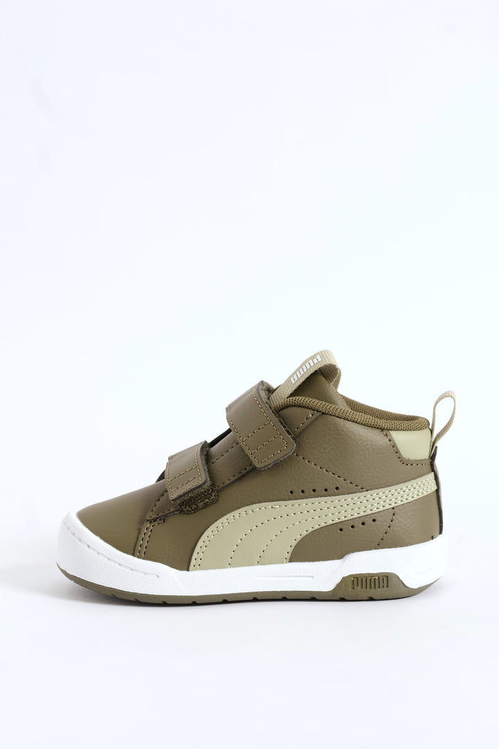 Pre-Boys Multiflex 2 Mid Sl V Sneaker - Olive