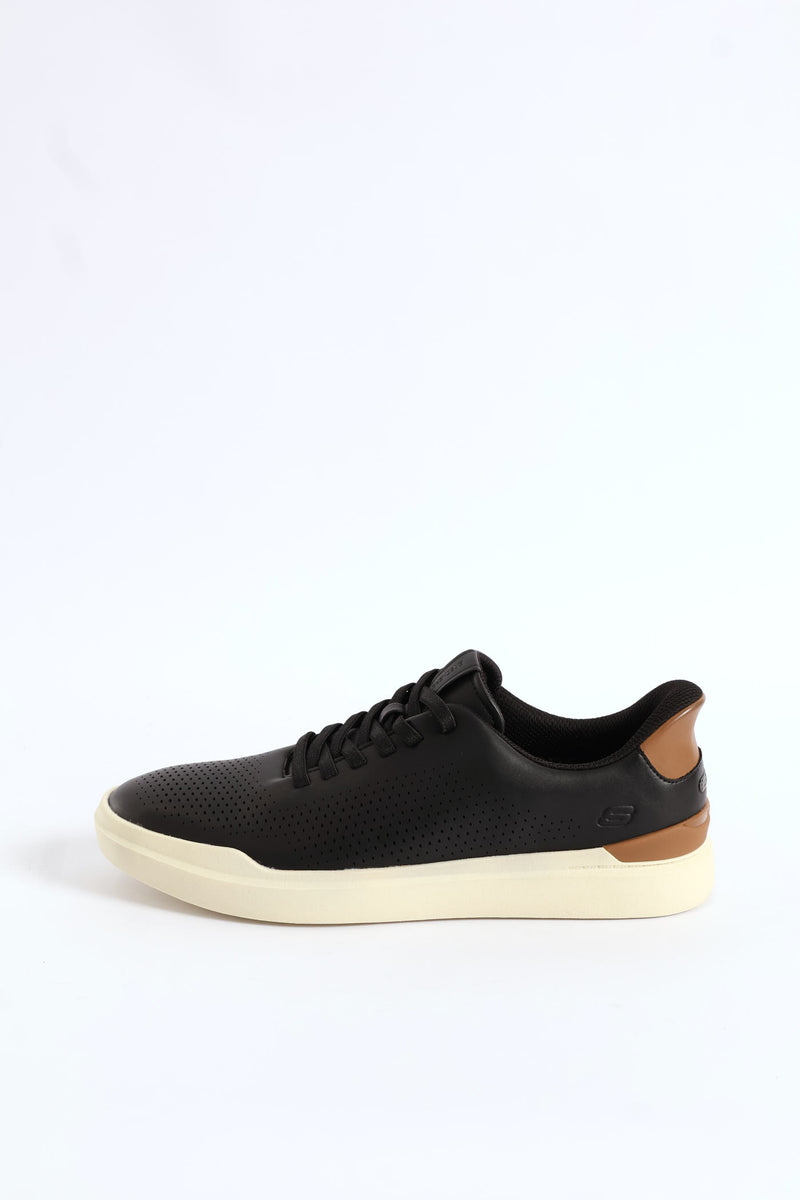 Owen Perforated Bungee Lace Sneaker - Black