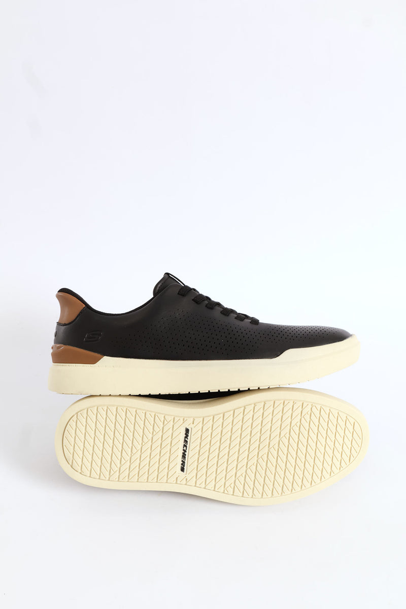 Owen Perforated Bungee Lace Sneaker - Black