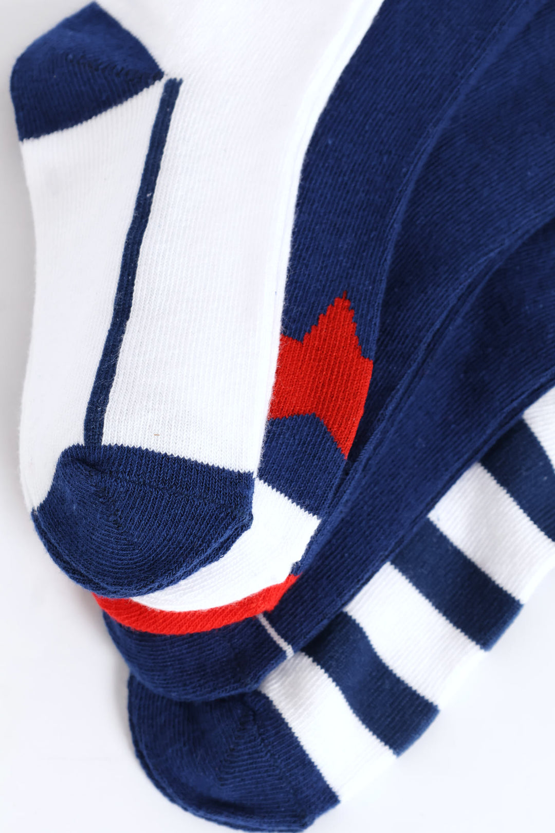 Pre-Boys 5 Pack Football Anklet Socks - Navy