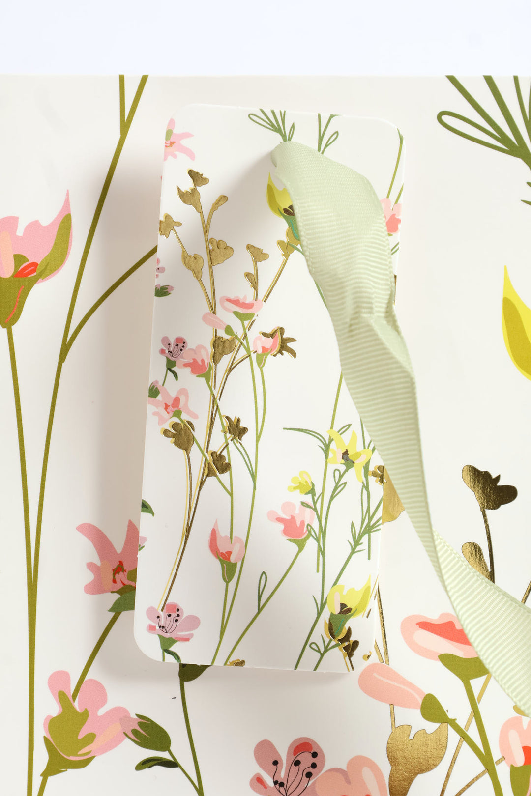 Floral Gold Foil Gift Bag Medium - Multi