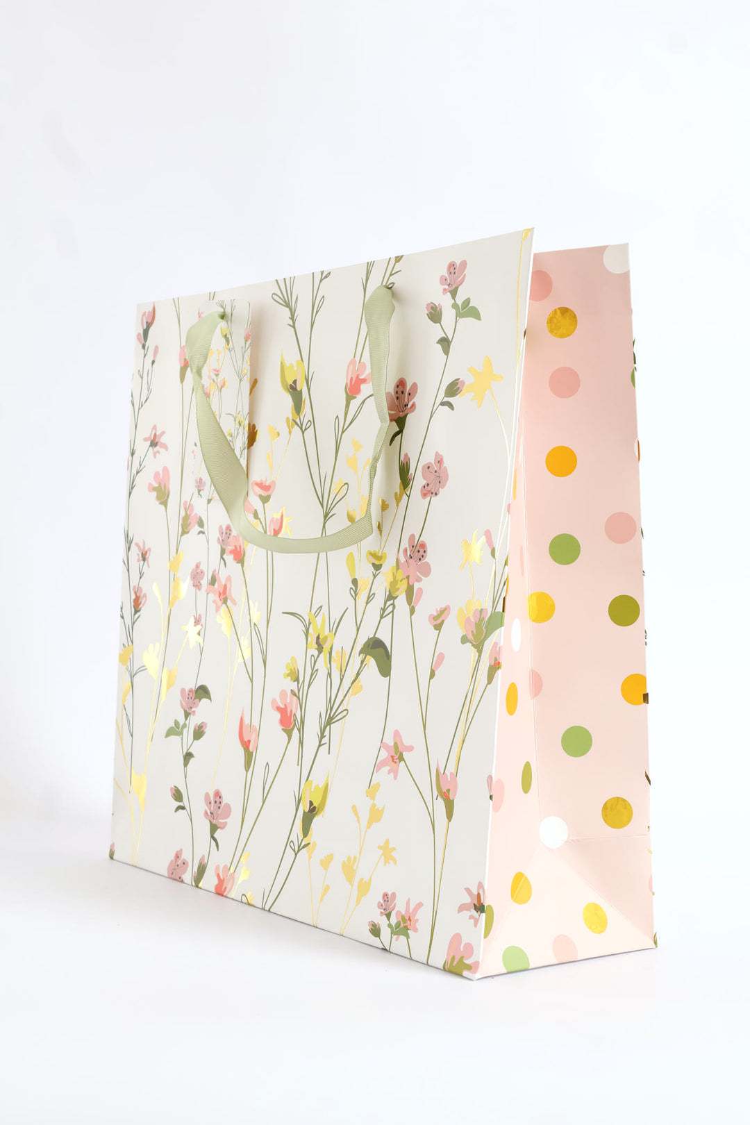 Floral Gold Foil Gift Bag Medium - Multi