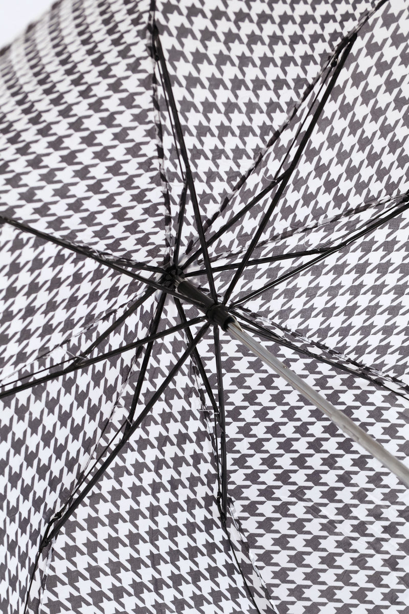 Mini 2 Fold Petal Print Umbrella - Black/White
