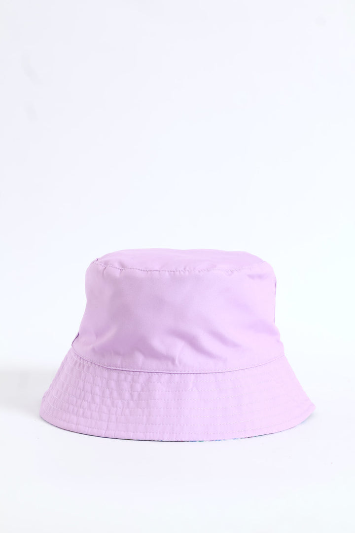 Floral Reversable Bucket Hat - Lilac