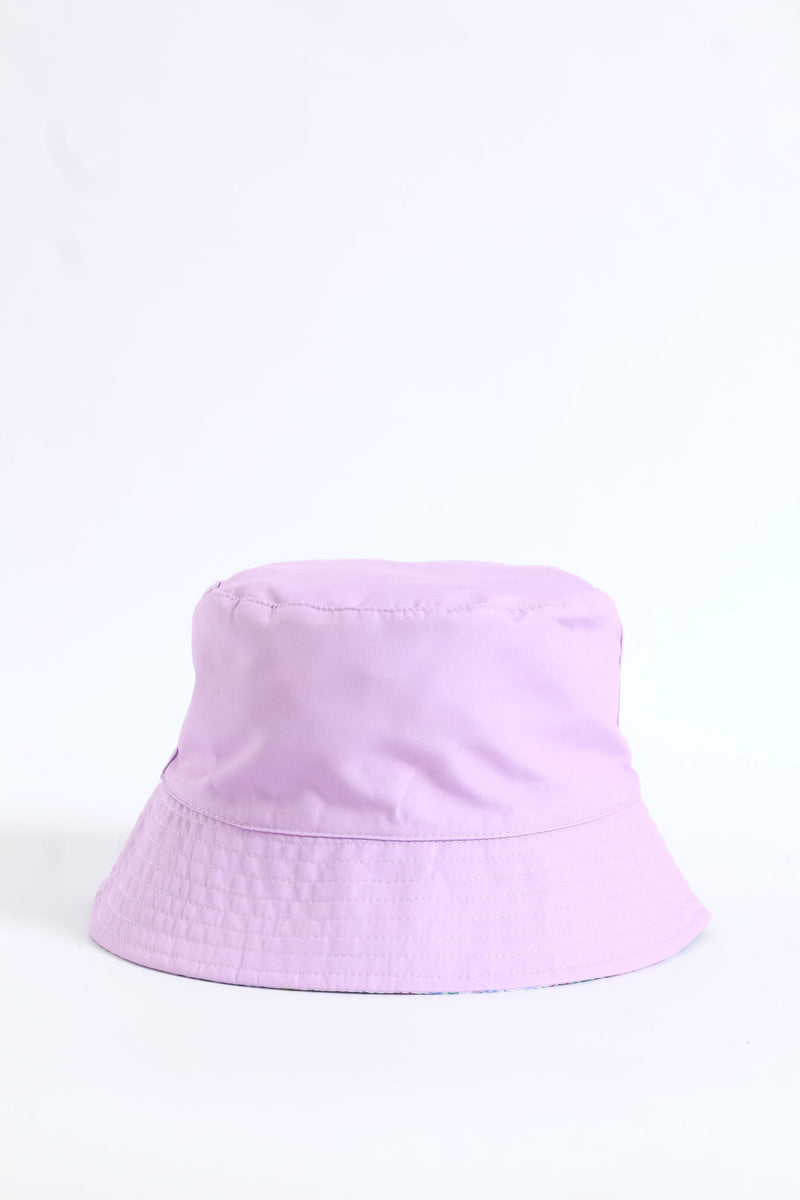 Floral Reversable Bucket Hat - Lilac