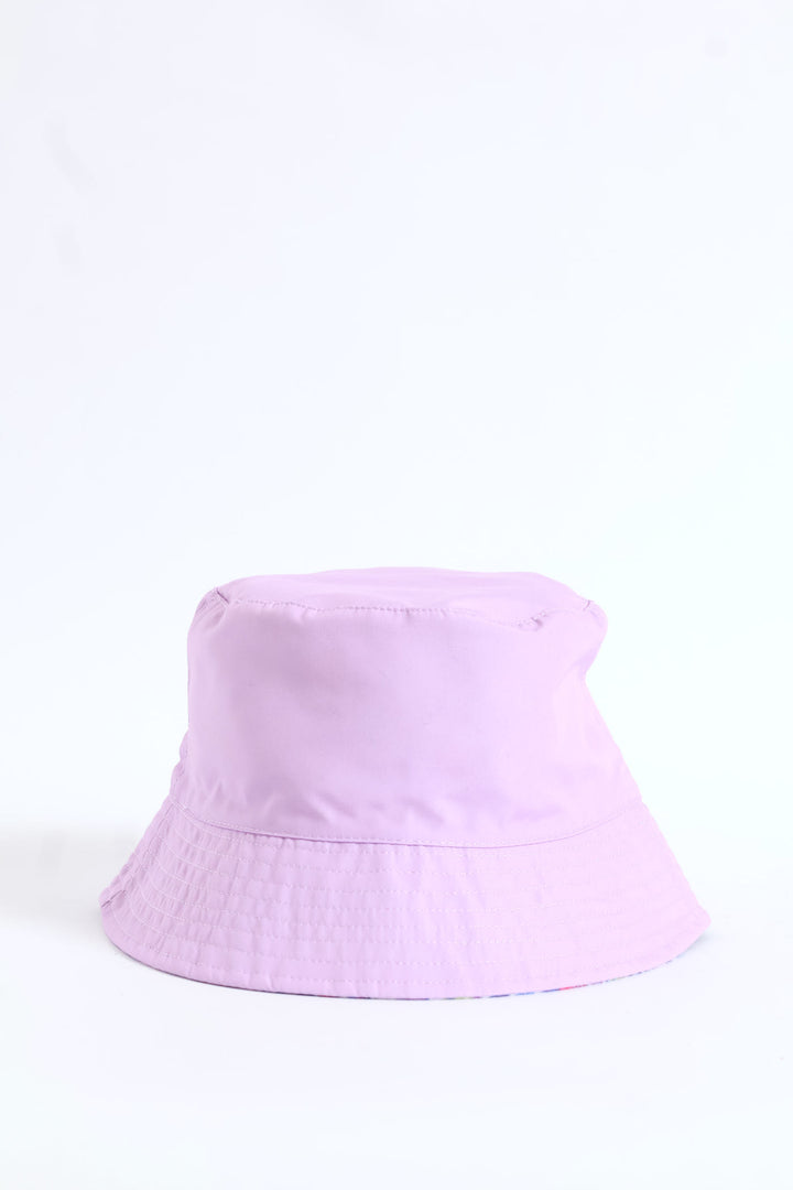 Floral Reversable Bucket Hat - Lilac