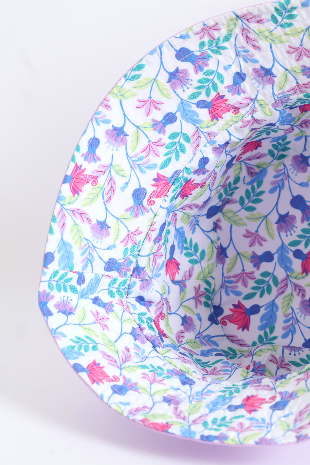 Floral Reversable Bucket Hat - Lilac