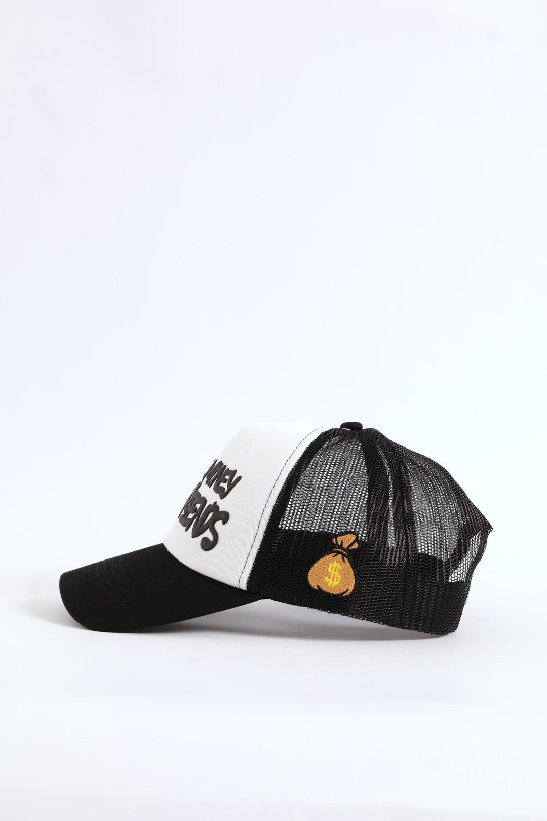 Make Money Not Friends Cap - Black/White