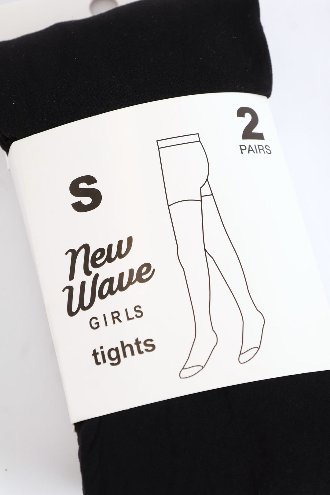 Girls 2 Pack Original Opaque Tights - Black